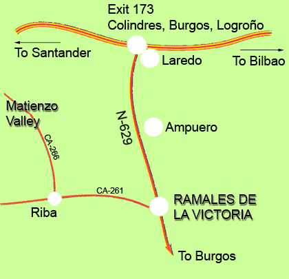 Access to Ramales de la Victoria and Matienzo